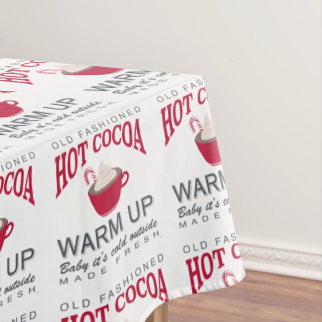 holiday farmhouse hot cocoa tablecloth (In Situ)