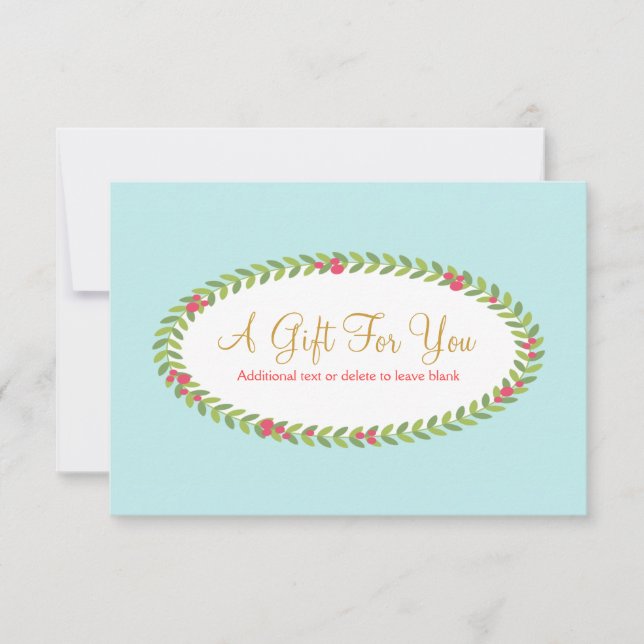 Holiday Fashion Beauty Christmas Gift Certificate (Front)