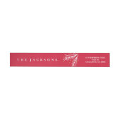Holiday faux foil wrap around return address label (Individual)