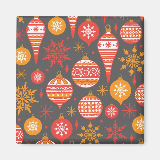 Holiday Faux Knit Pattern Christmas Personalised   Magnet (Front)