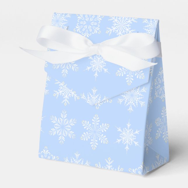 Holiday Favour Treat Box-Snowflakes Box (Front Side)