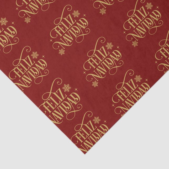 Holiday Feliz Navidad Tissue Paper (Detail)