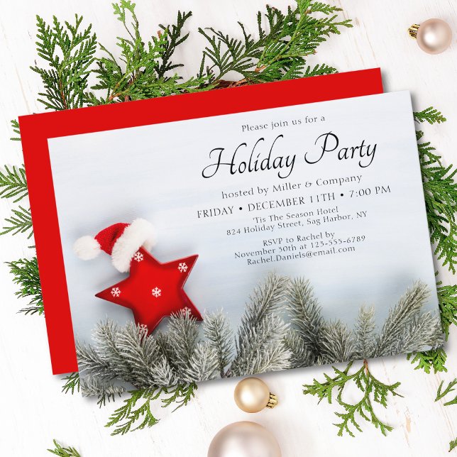 Holiday Festive Modern Corporate Christmas Party Invitation (Creator Uploaded)