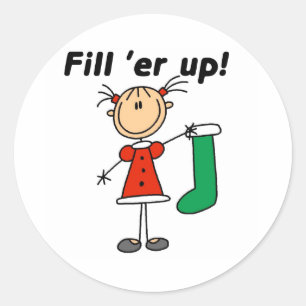 Holiday Fill 'er Up Classic Round Sticker