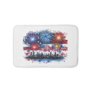Holiday Firework Classic Bath Mat
