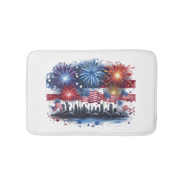 Holiday Firework Classic Bath Mat (Front)