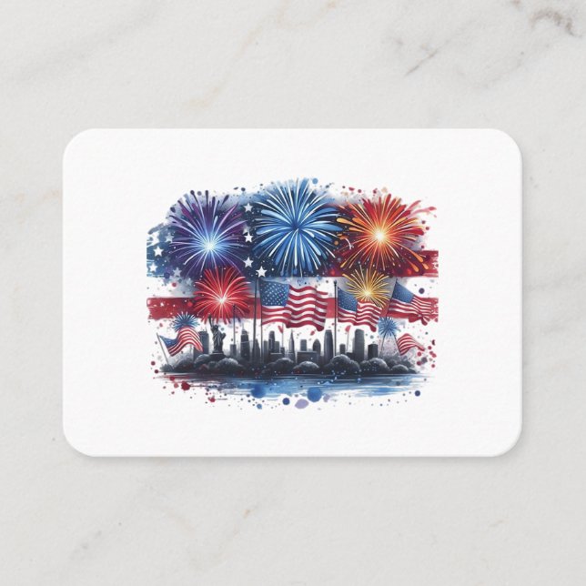 Holiday Firework Classic Business Card (Front)