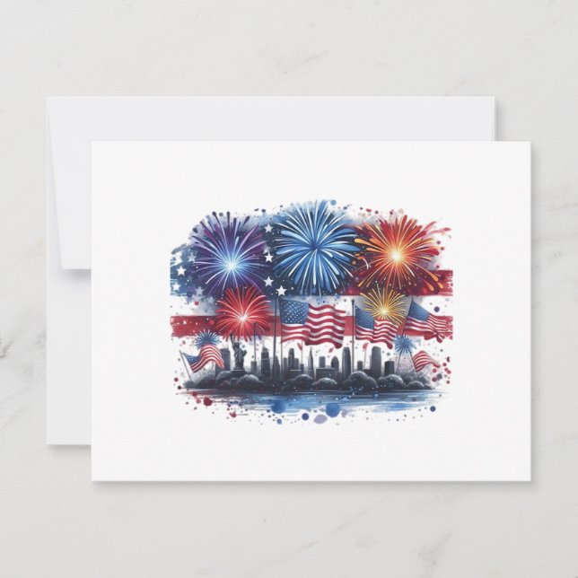 Holiday Firework Classic Invitation (Front)