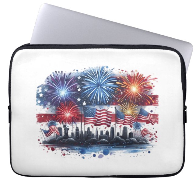 Holiday Firework Classic Laptop Sleeve (Front)