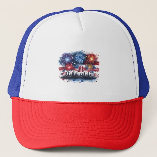 Holiday Firework Classic Trucker Hat (Front)