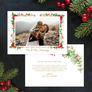 Holiday First Christmas Married Card