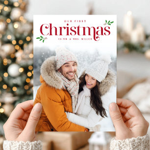 Holiday First Christmas Newlywed Card