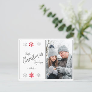 Holiday First Christmas Photo Script Seasonal Post Postcard