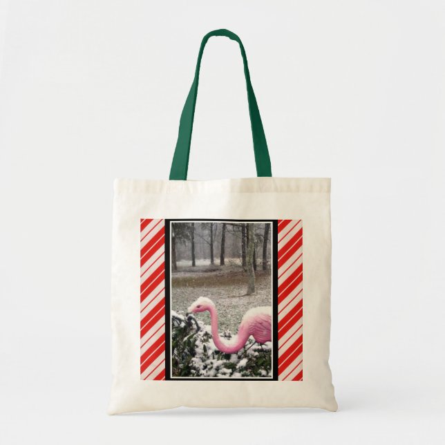 Holiday Flamingo Tote Bag (Front)