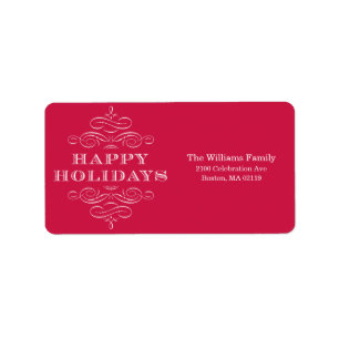 HOLIDAY FLOURISH   HOLIDAY ADDRESS LABELS