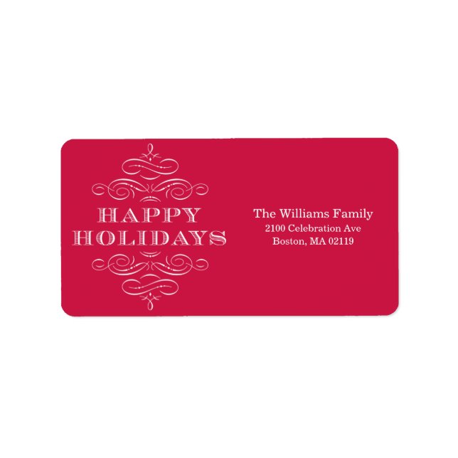 HOLIDAY FLOURISH | HOLIDAY ADDRESS LABELS (Front)