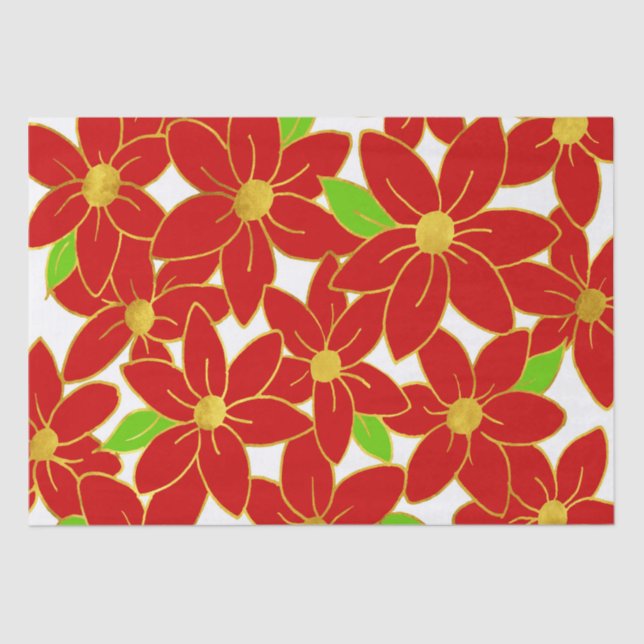 Holiday Flowers Tissue Paper (Front)