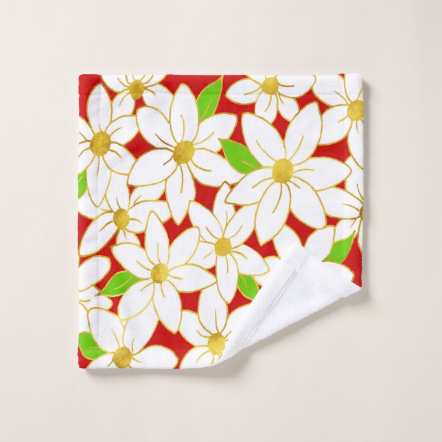 Holiday Flowers Wash Cloth (Wash Cloth)