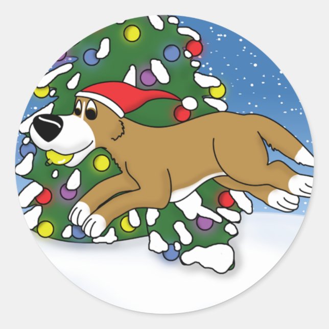 Holiday Flyball Classic Round Sticker (Front)