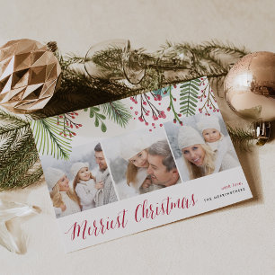 Holiday Foliage   Photo Collage Card