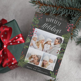 Holiday Foliage Photo Collage Card
