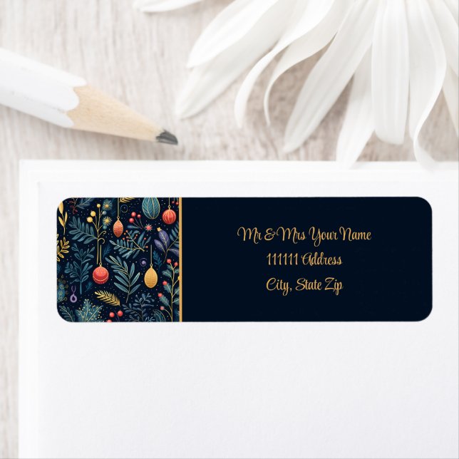 Holiday Foliage  Return Address Label (Insitu)