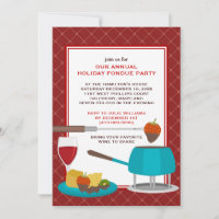 Holiday Fondue Party Invitations