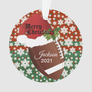 Holiday Football Design DIY Name Ornament