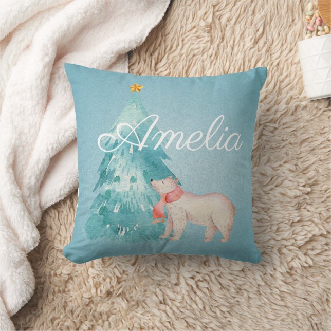Holiday Forest Scene Personalised Cushion (Blanket)
