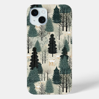 Holiday Forest with Deer Phone Case
