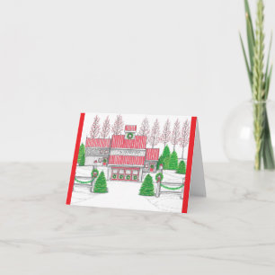 Holiday Fox Farm Card