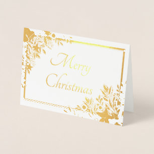 Holiday frame custom foil card