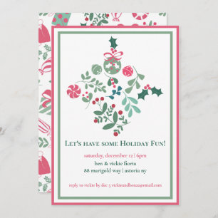 Holiday Fun Christmas Party Invitation