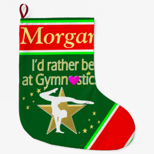 HOLIDAY FUN PERSONALIZED GYMNASTICS STOCKING