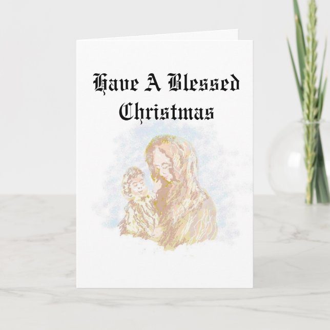 Holiday G card : Blessed Christmas (Front)