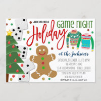 Holiday Game Night Party Invitation