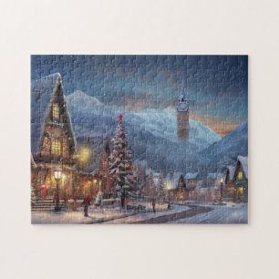 Holiday Game Puzzle Winter Scene