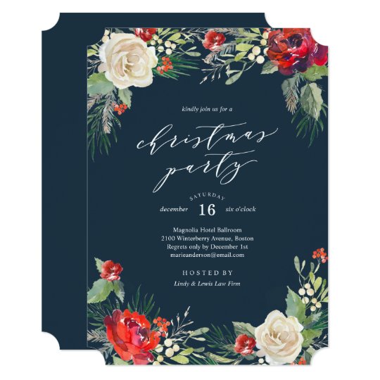 Holiday Garden Christmas Party Invitation