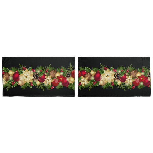 Holiday Garland Pillowcase Set (Front-Set)