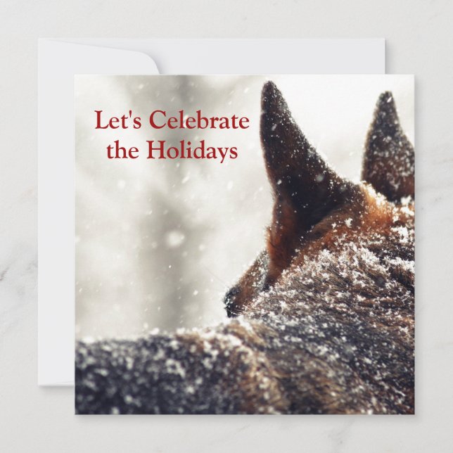 Holiday German Shepherd Invitation (Front)
