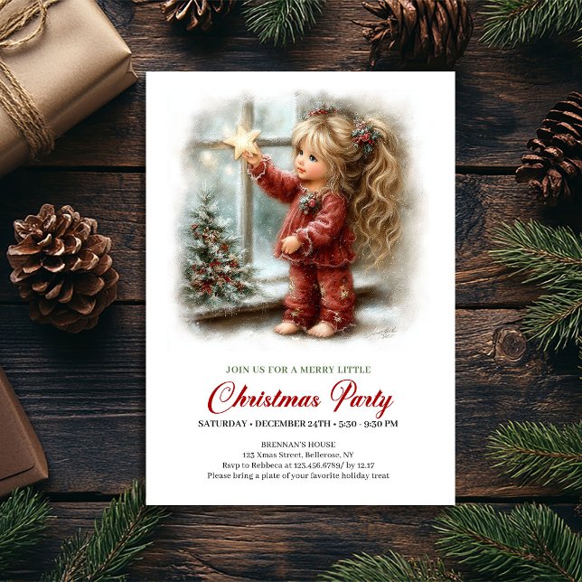 Holiday Get Together Invite Cosy Winter Scene Tree (Holiday Get Together Invite Cozy Winter Scene Tree)