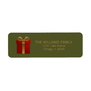 Holiday Gift Christmas Return Address Labels