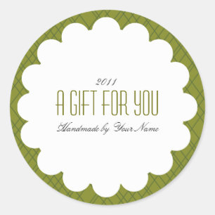 Holiday Gift Label in Green