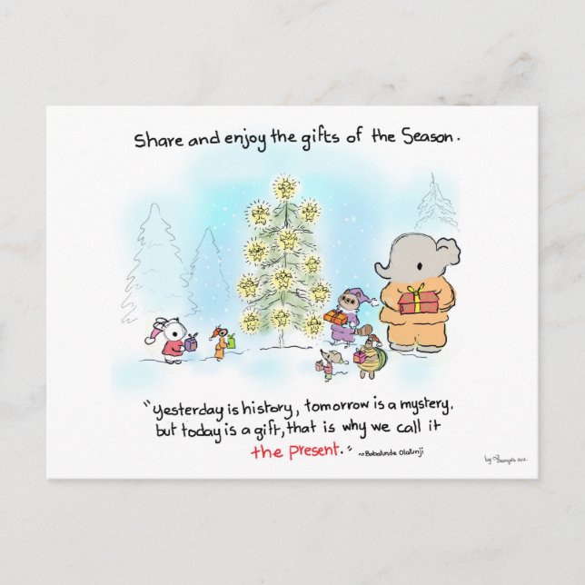 Holiday gift postcard (Front)