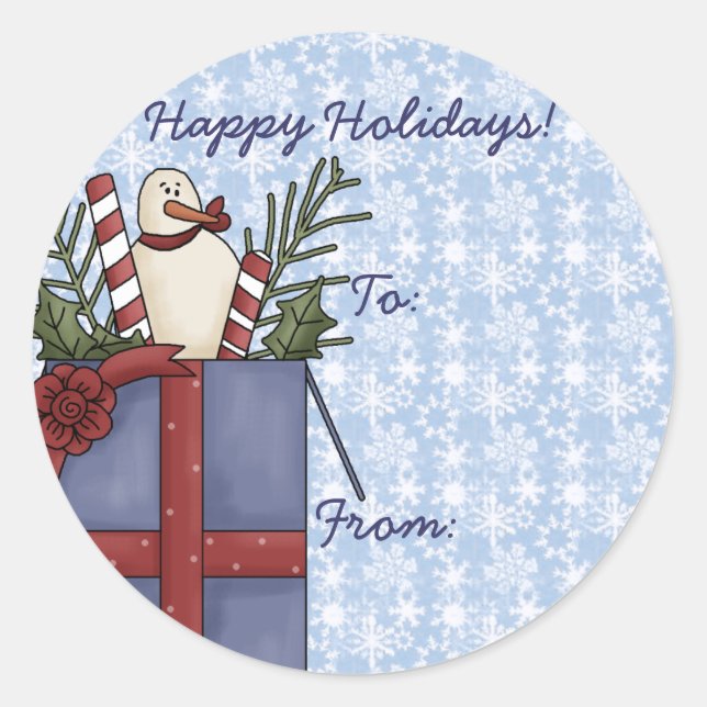 Holiday gift stickers (Front)