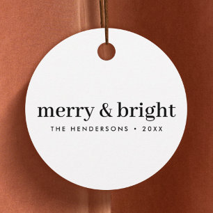 Holiday Gift Tag Minimal Christmas Favour Tags