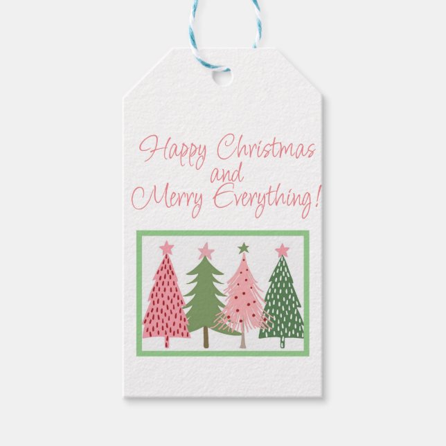 Holiday gift tag, personalised tags (Front)