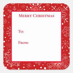 Holiday Gift Tag Stickers