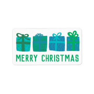 Holiday Gifts Cute Hand-drawn MERRY CHRISTMAS  Label