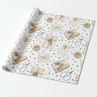 Holiday Gifts Vintage Style Wrapping Paper